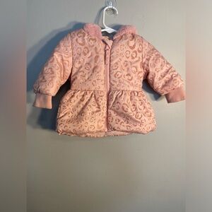 Item 84 Rothschild Pink Leopard Print Faux-Fur Hooded Puffer Jacket